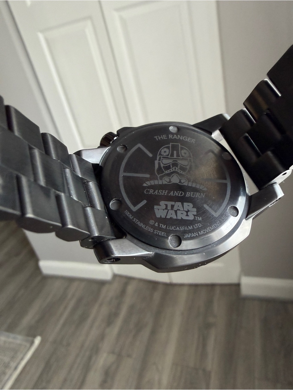 Nikon Black Stainless Steel Star Wars Engraved Caseback Watch